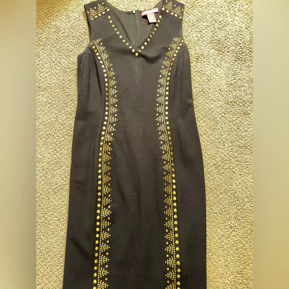Catherine Malandrino Dresses | Gold Studded Black Dress | Color: Black/Gold | Size: S | Adriannekotula's Closet Catherine Malandrino Dresses | Gold Studded Black Dress | Color: Black/Gold | Size: S | Adriannekotula's Closet